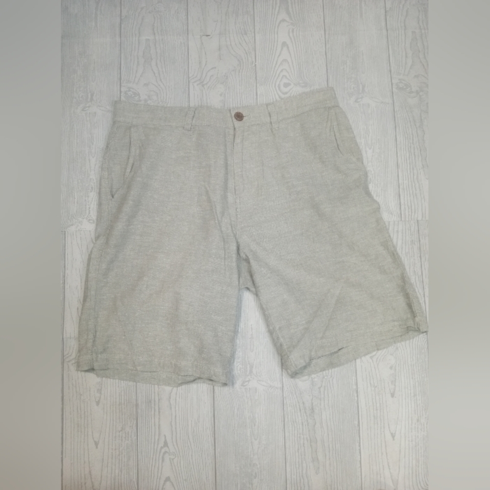 Patagonia Men's Sz 32 Hemp Organic Cotton Back Step Chambray Feather Grey Shorts